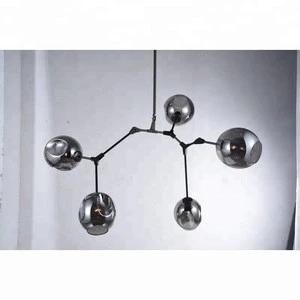 modern Black glass chandeliers pendant lights
