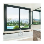 Modern design customized sliding windows door system Double glass hurricane impact aluminium windows