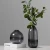 Import Modern fashion luxury crystal light black glass vase for flower arrangement from China