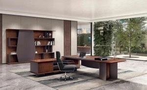 Modern Large L Shape Executive Office Desk