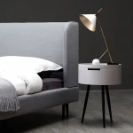 Modern minimalist bedside cabinet bedroom wrought iron round bedside cabinet