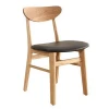 Modern style cheap commercial funiture chairs soild wood curved back restaurant chair