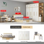 Modern wooden bedroom clothes storage organizer furniture kids wardrobe