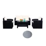Modernism Outdoor Garden Furniture  Plastic Rattan Sofa Set Living Room sofa