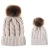 Import Mommy Baby Winter Hat Set Boy Girls Faux Fur Ribbed Knit Thick Pom Beanie Cap from China