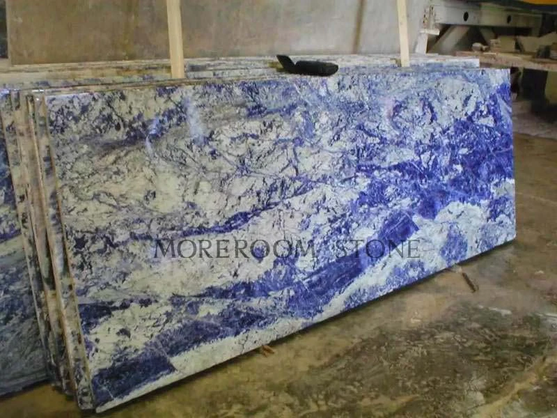 Moreroom stone gemstone slab supplier luxury granite sodalite blue slab marble stone