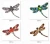 Import Multi Colors crystal dragonfly strong magnetic brooch from China