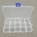 Multifunctional High Strength 17*10*2cm with 15 Compartments Transparent Visible Plastic Fishing Lure Box Fishing Tackle box