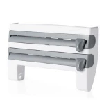 Multifunctional Kitchen Storage Rack Refrigerator Cling Film Cutting Paper Towel Hang Holder