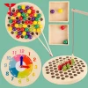 Multifunctional Learning Early Educational Wooden Montessori Clip Beads Fishing Toys Game