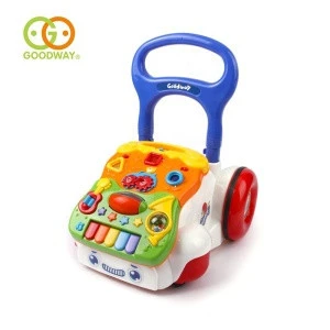 musical stand hand push car walker baby for first step learning playing