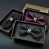 Neck Gift Box Set Man Wedding Black Silk Bow Tie