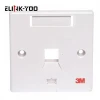 Network RJ45 single/double ports 3M Faceplate