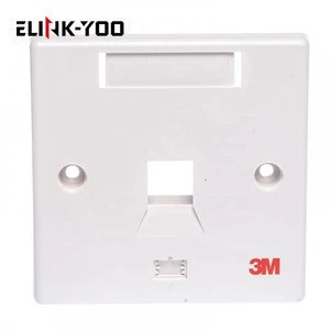 Network RJ45 single/double ports 3M Faceplate