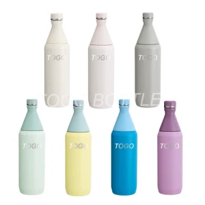 New All Day Slim 20oz 32oz Stainless Steel Water Bottle Travel Gym Insulated Twist Lid Leakproof Seal Design Workouts