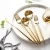 Import New arrival fashion luxury flatware silverware forged stainless steel polished spoon fork set cutlery from China