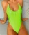 Import New Arrival High Quality Bright Leather Bikini Halter One Piece Swimsuit Bath Suit Beachwear from China