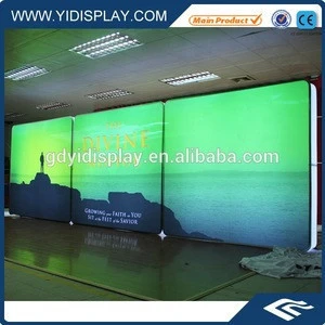 New Design Backdrop Expo Display Stand Exhibition Light Box Backdrop With Brand Designer For Lumiere Logo