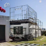 New design, competitive price hot dipped light steel projects school/villa/factory/large barn/shelter