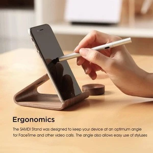 New Design High Quality Wooden Mobile Phone Accessories Phone Stand Holder Tablet Mount For Iphone Smartphone