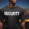 New Fashion Men&#39;s Swat Police Department Security T shirt Safety Guard Cool Cotton Hipster Casual Printed Tops Shirt For Men