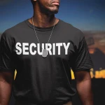 New Fashion Men's Swat Police Department Security T shirt Safety Guard Cool Cotton Hipster Casual Printed Tops Shirt For Men