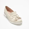 New hand-made leather ladies flat comfortable casual shoes