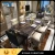 Import New modern designs dining set long glass dining table and chair CT031 from China