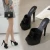 Import new patent leather 15cm super high heel stiletto  waterproof platform high-heeled sandals female summer slippers from China