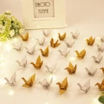 New Products 2020 Silver & Gold Paper Origami Cranes Decorations Party Decorations