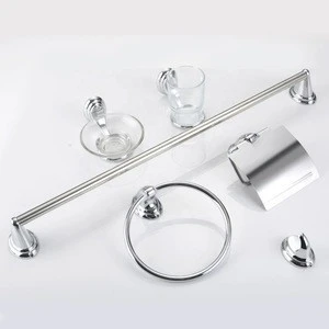 New products 6pcs set Bathroom accessories Towel Rack tumbler  tooth brush holder  hooks fittings bathroom accessory
