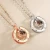 Import New Rose Gold Silver Love Memory Wedding Necklace 100 languages I love you Projection Pendant Necklace from China