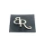 Import New style black embossed brand metal logo jeans leather labels tag for garment / purse from China