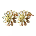 New Trend  2021 Wholesale 925 Silver Little Daisy Fireworks Gold Plated Earrings Temperament Women Earrings Jewelry