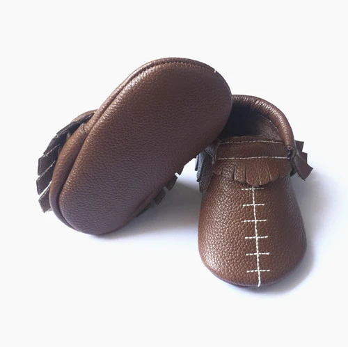 newborn football/baseball design soft sole baby moccasin shoes kids shoes
