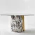 Import Newstar Italian Light Luxury Dining Room Table Oval Glass Top Natural Stone Calacatta Viola Table Marble Dining Table from China