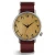 Import No Logo Alloy Watch Case Leather Strap Real Bamboo Wood Dial Arabic Number Watch from China