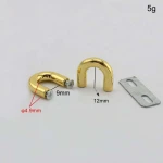 Nolvo World Inner 1cm 3/8 Inch 4 colors available u ring bags metal hanger alloy u rings for handbags connector bridge ring
