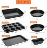 Nonstick 6pcs Carbon Steel Oven Bakeware Baking Cake Pans Set
