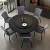 Import Nordic luxury restaurant furniture dinning room white black round marble top dining table from China