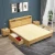 Import Nordic solid wood bed 1.8m 1.5m double single bedroom furniture hard soft bed furniture B & B hotel bed from China
