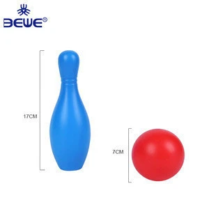 OEM cheap clear plastic bowling pin and ball toy set with logo