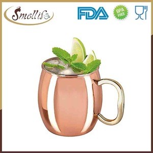 OEM hammered stainless steel antique custom moscow mule solid copper mugs with handle