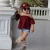 Import Off-Shoulder Red Baby Shirts Jeans Shorts Pants Infant Baby Outfit Cute Desi Girls Pictures from China