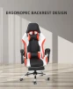 One-piece back frame honor red oem gaming chair with footrest