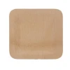 One-time Biodegradable Circular Square Bamboo Plate Dinner plate