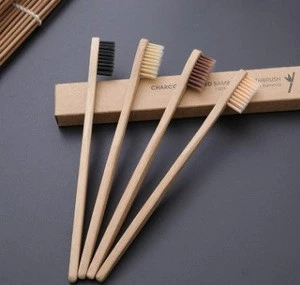 Original ecological eco friendly fancy wholesale custom logo wood bamboo toothbrush