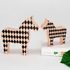 Ornaments Nordic Marbled Wooden Horse Living Room Study Shop Restaurant home decoration