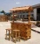 Import outdoor bamboo counter tiki bar table chair stool set from China