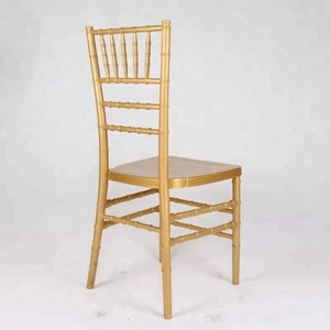 Outdoor Gold Color PP  Resin Event Wedding Chiavari Garden Chairs